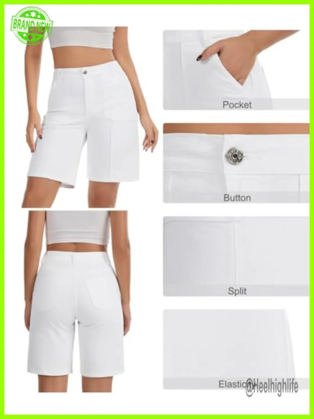 High Waisted Stretchy Denim Shorts for Women Casual Summer Jorts
